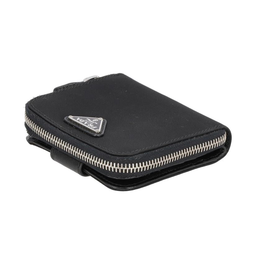 PRADA プラダ/テスート／ラウンドファスナーコンパクトウォレット／ネロ/1M0522//176/Aランク/18