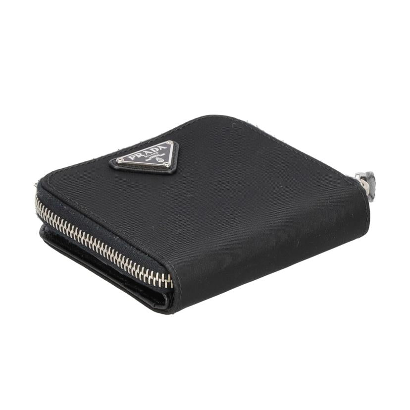 PRADA プラダ/テスート／ラウンドファスナーコンパクトウォレット／ネロ/1M0522//176/Aランク/18