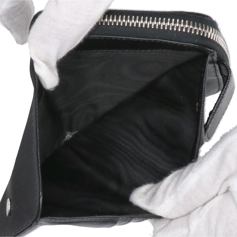 PRADA プラダ/テスート／ラウンドファスナーコンパクトウォレット／ネロ/1M0522//176/Aランク/18