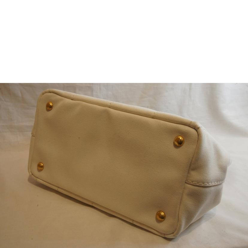 PRADA プラダ/ミニカナパ2WAY／キャンバスホワイト/1BG439//204/SAランク/92