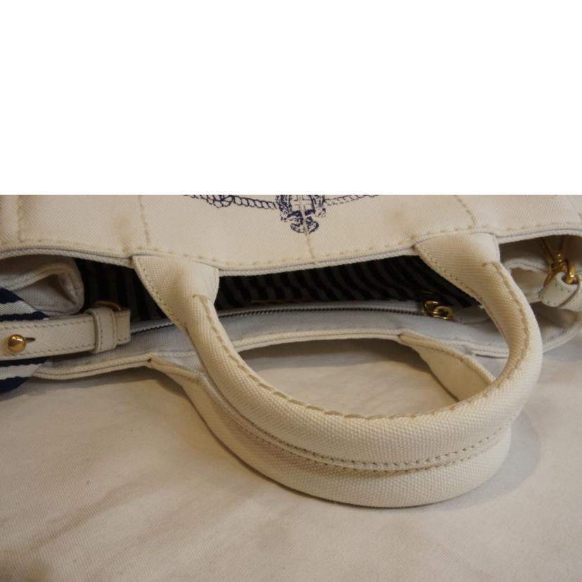 PRADA プラダ/ミニカナパ2WAY／キャンバスホワイト/1BG439//204/SAランク/92