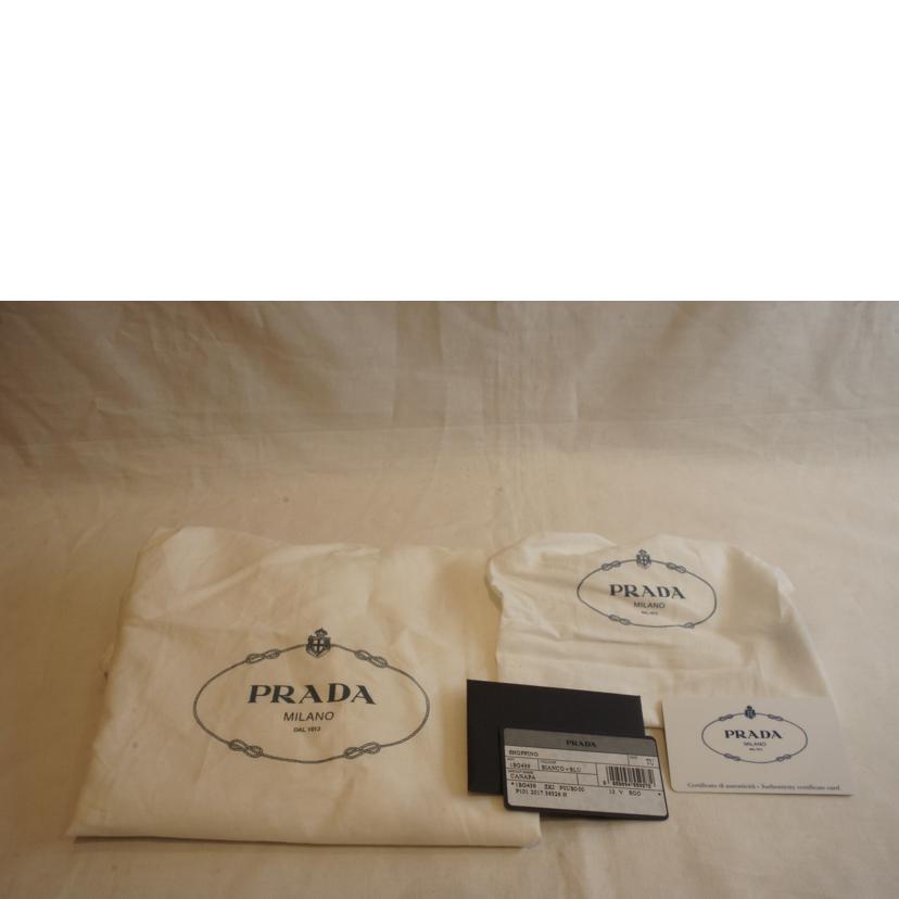 PRADA プラダ/ミニカナパ2WAY／キャンバスホワイト/1BG439//204/SAランク/92