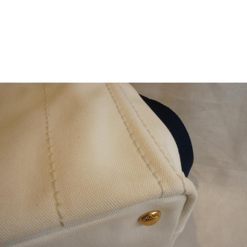 PRADA プラダ/ミニカナパ2WAY／キャンバスホワイト/1BG439//204/SAランク/92