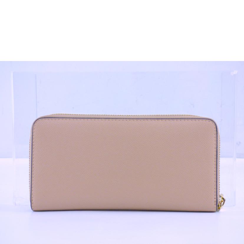 COACH ｺｰﾁ/ラウンド長財布／ベージュ／カーフ/C3411//168*/Aランク/64
