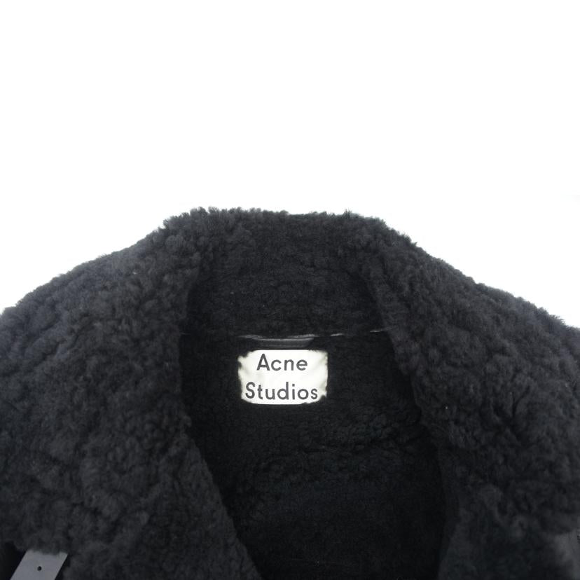 Acne　Studios アクネストゥデイオズ/ムートンライダースレザージャケット／コート／ブラック//ABランク/18