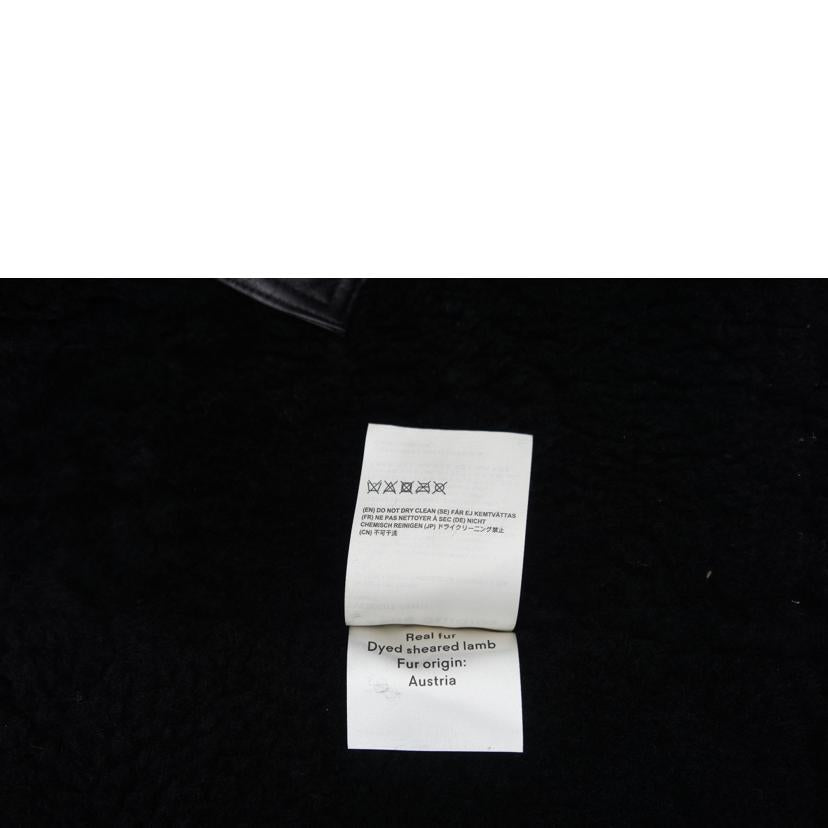Acne　Studios アクネストゥデイオズ/ムートンライダースレザージャケット／コート／ブラック//ABランク/18