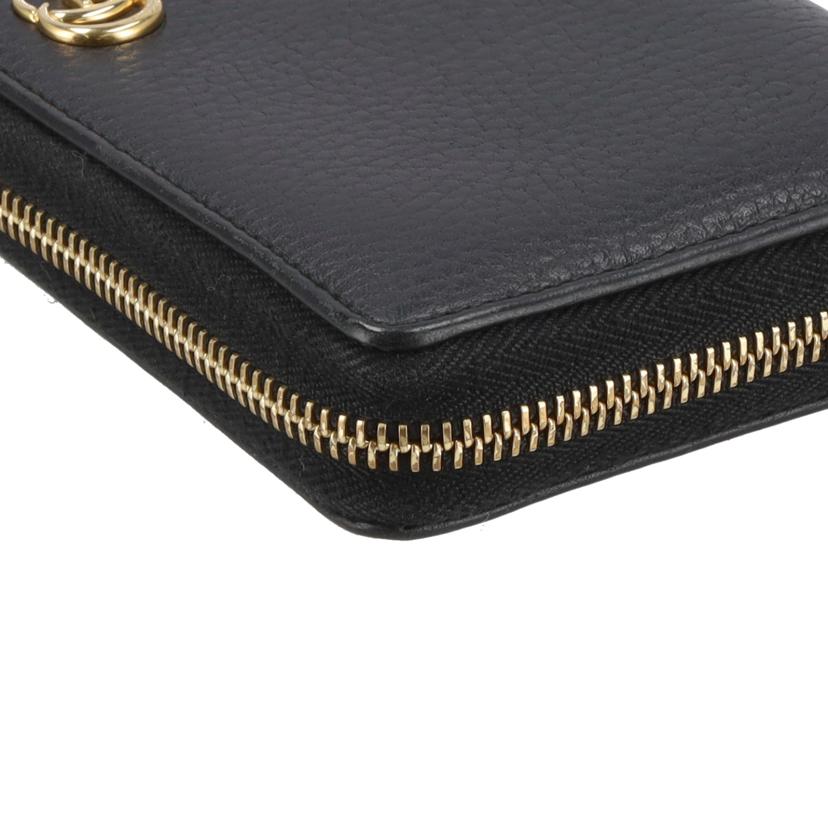 GUCCI グッチ/ダブルGジップアラウンドウォレット/ブラック/456117//584***/ABランク/40