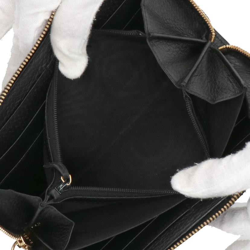 GUCCI グッチ/ダブルGジップアラウンドウォレット/ブラック/456117//584***/ABランク/40