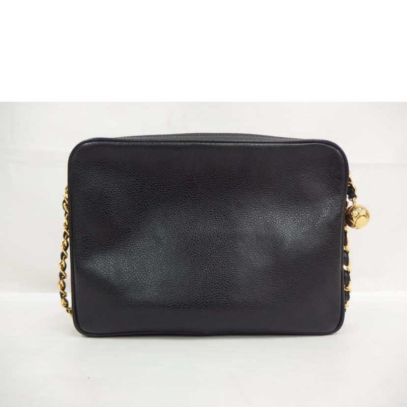 CHANEL ｼｬﾈﾙ/トリプルココマークチェーンショルダー／キャビア//312****/Aランク/82