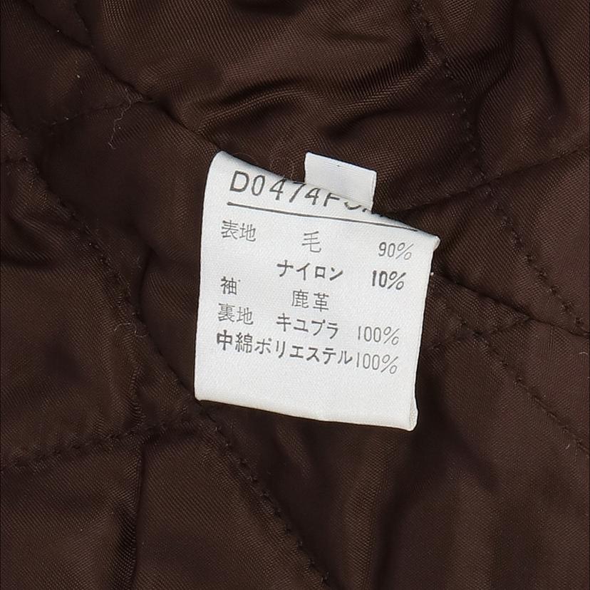 Papas パパス/ヴィンテージ／レザー切替スタジャン／ブラウン//ABランク/18