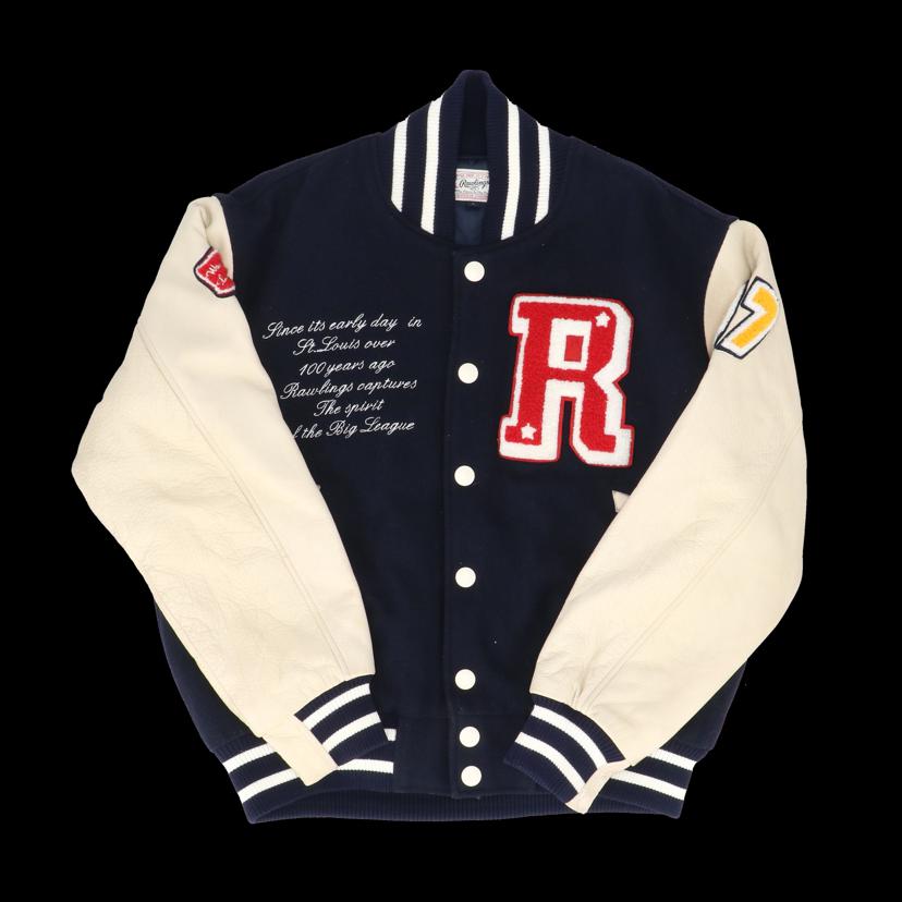 RAWLINGS/RAWLINGSレザー切替スタジャン／ネイビー//ABランク/18