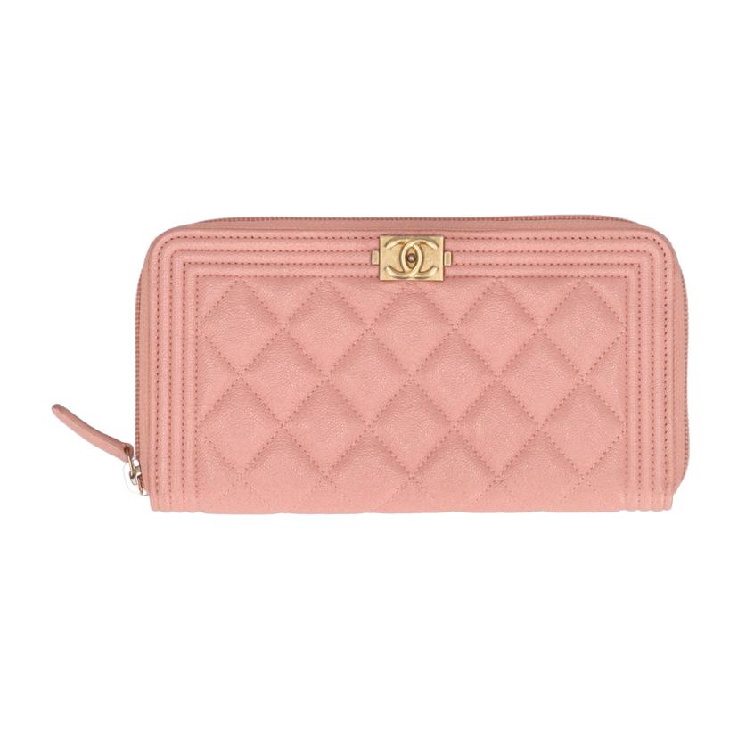 CHANEL シャネル/ボ－イシャネルZIPラウンド長財布//275*****/ABランク/93