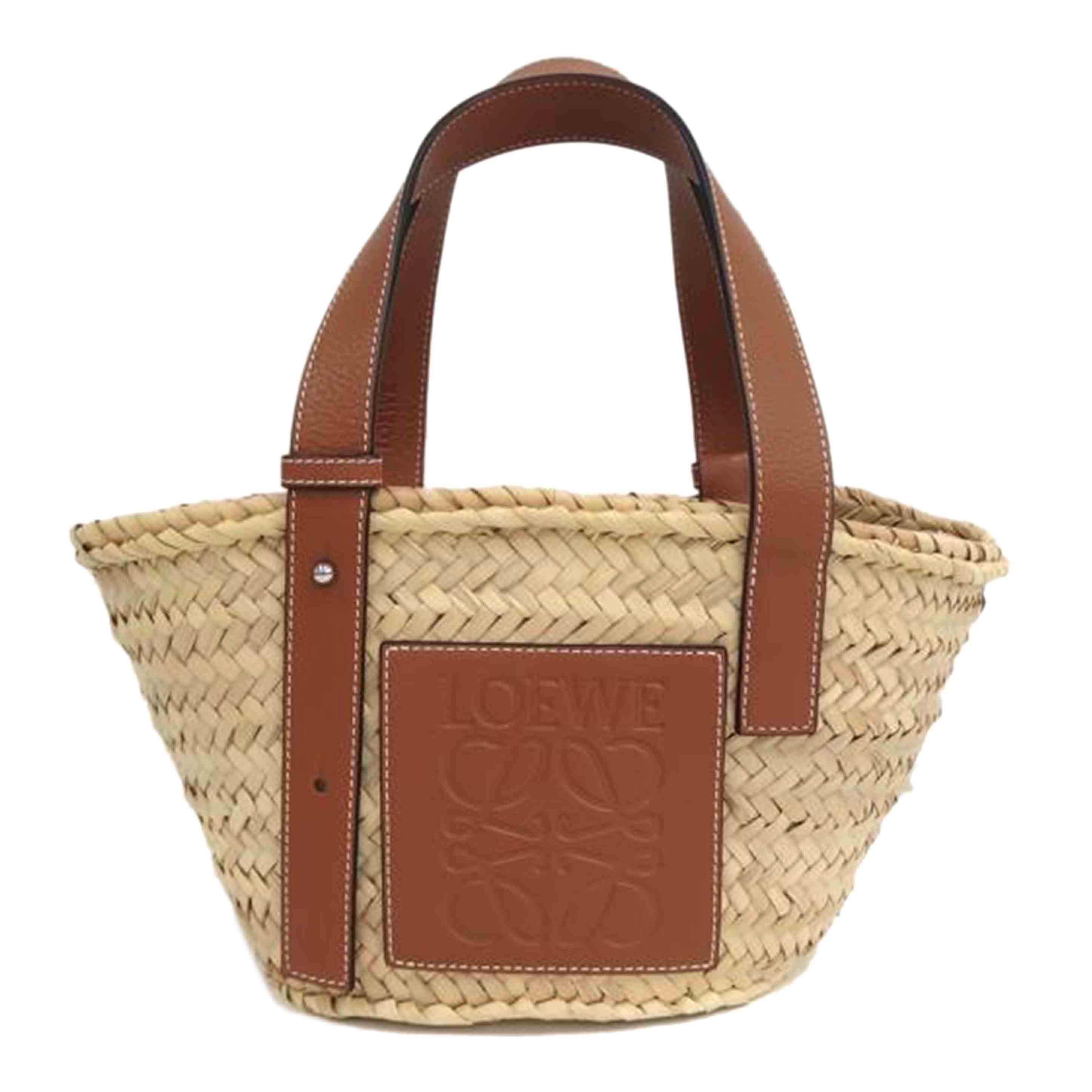 LOEWE ﾛｴﾍﾞ/バスケットキャリーバッグ　スモール　ラフィア//Aランク/82