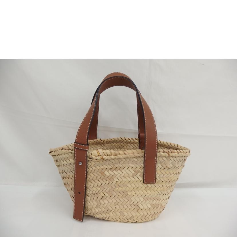 LOEWE ﾛｴﾍﾞ/バスケットキャリーバッグ　スモール　ラフィア//Aランク/82