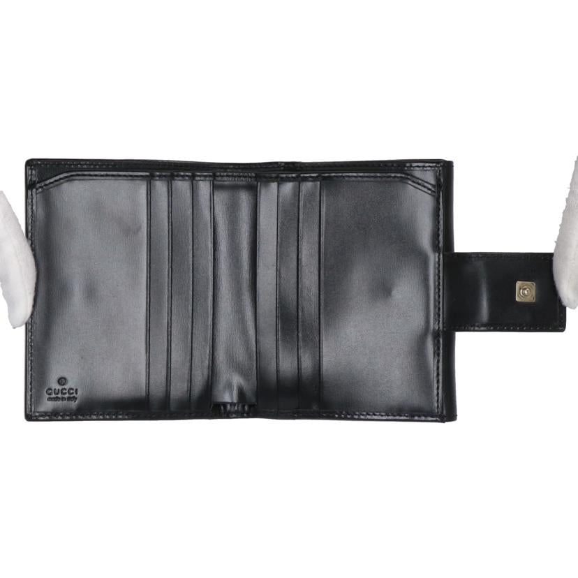 GUCCI グッチ/Wホック／GGコンパクトウォレット／ブラック/035 2888//224*/Aランク/18
