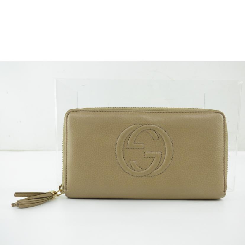 GUCCI グッチ/インターロッキング／ラウンドファスナー財布／ベージュ/308280//ABランク/64