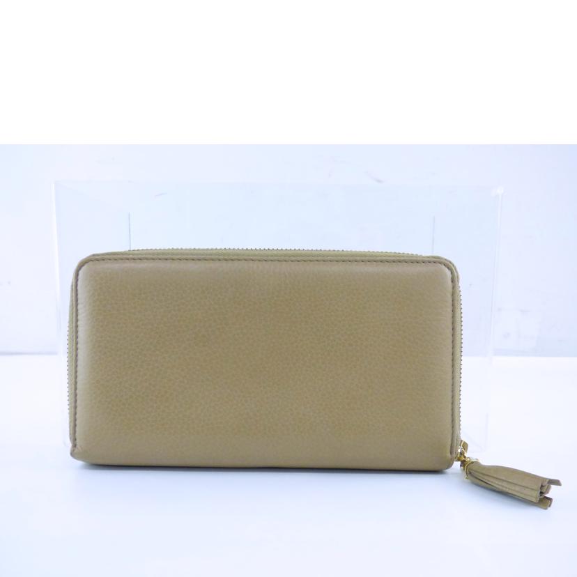 GUCCI グッチ/インターロッキング／ラウンドファスナー財布／ベージュ/308280//ABランク/64