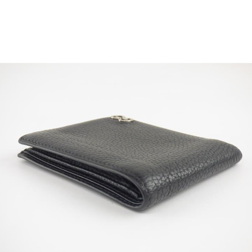 GUCCI ｸﾞｯﾁ/インターロッキング／2つ折り財布／ブラック/473922//Bランク/64