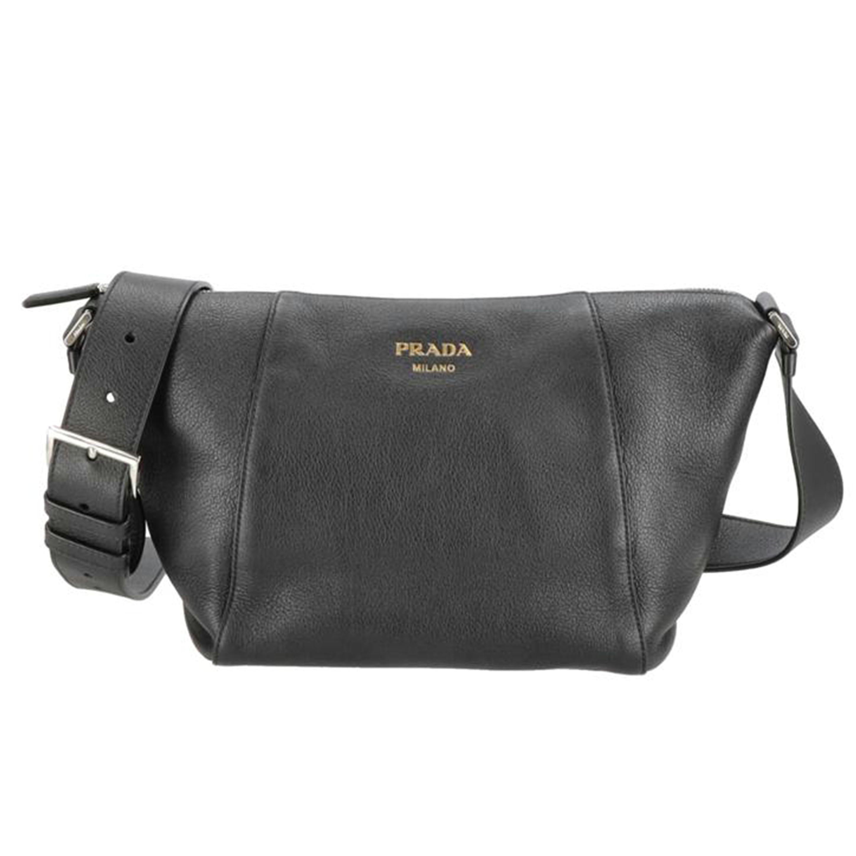 PRADA プラダ/エンボスロゴレザーショルダーバッグ/2VH178//Aランク/91