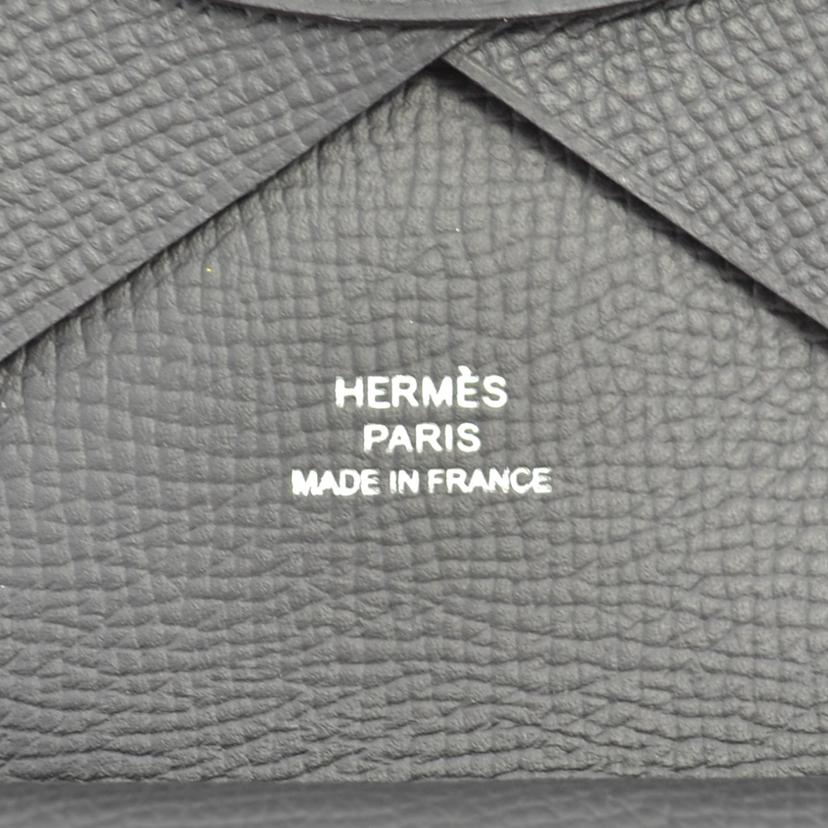 HERMES　 エルメス/カルヴィデュオ／ヴォーエプソン／ノワール//B  ***************/Aランク/75
