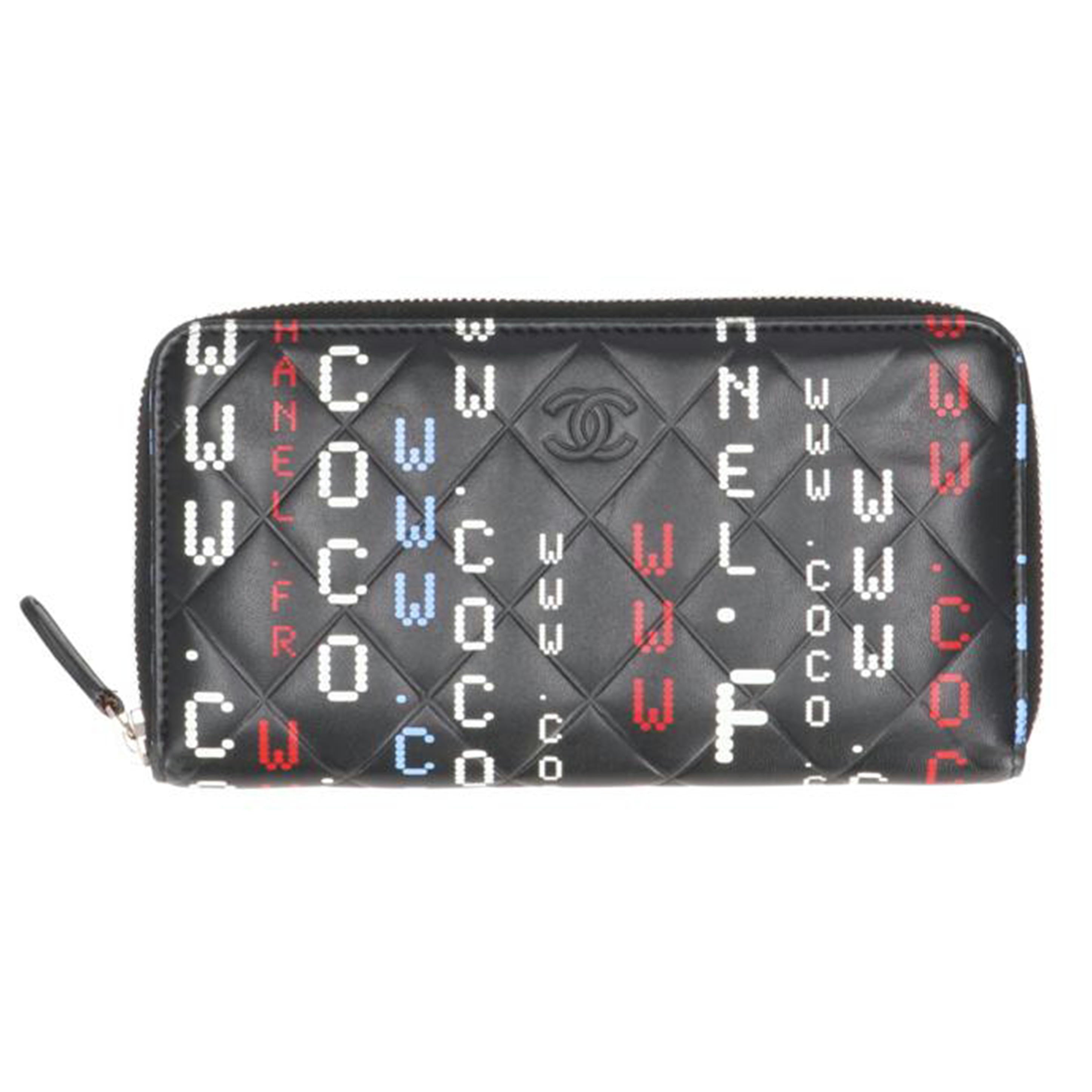 CHANEL シャネル/タイポグラフィマトラッセ／ラウンドZIP長財布　A//236*****/Aランク/93
