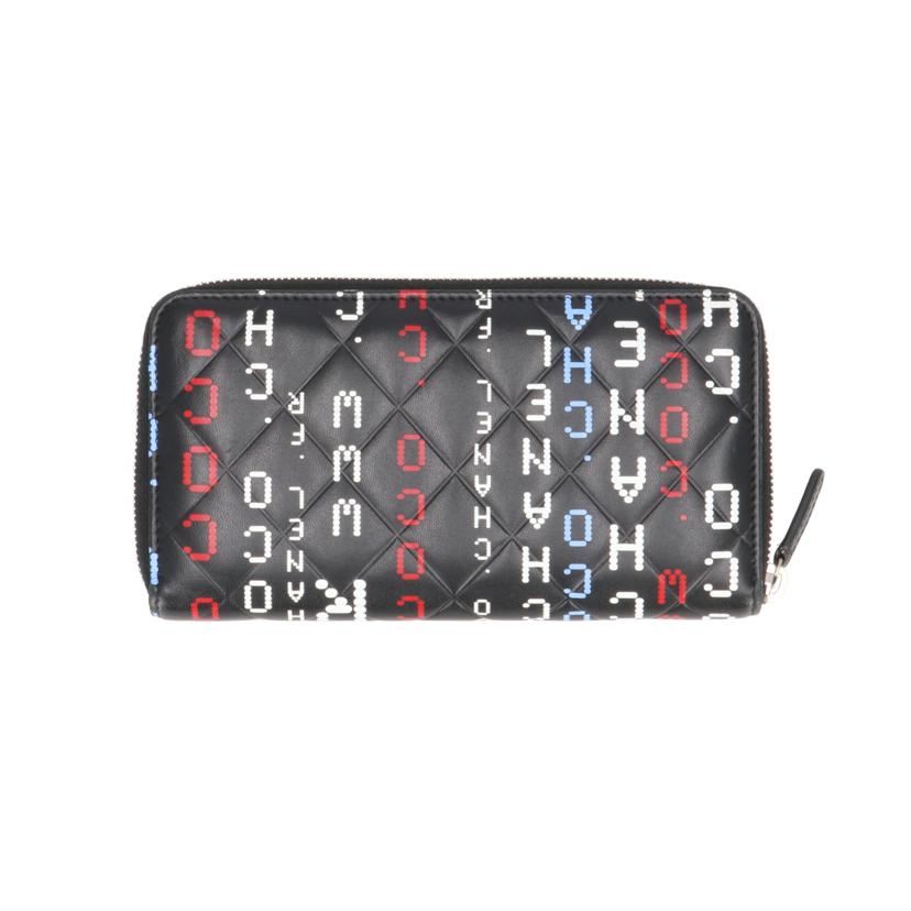 CHANEL シャネル/タイポグラフィマトラッセ／ラウンドZIP長財布　A//236*****/Aランク/93