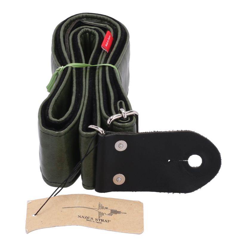 NAZCA　STRAP ナスカ/ギターストラップ／GREEN　LEATHER/119-12-037//-/Bランク/82