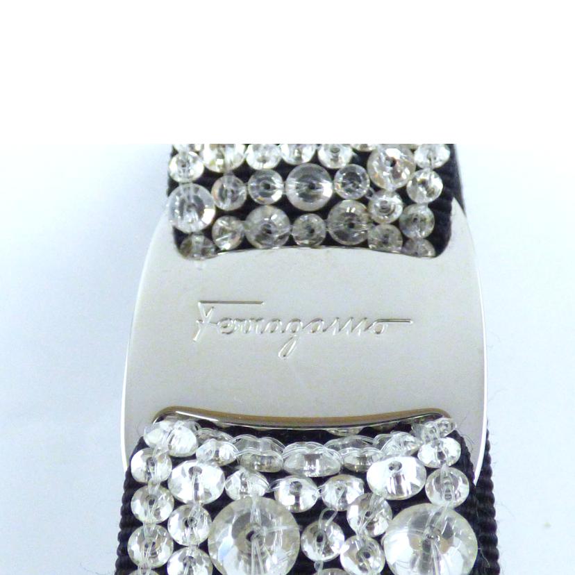 Salvatore　Ferragamo ｻﾙﾊﾞﾄｰﾚﾌｪﾗｶﾞﾓ/バレッタ／ブラック/342759-524894//Aランク/64
