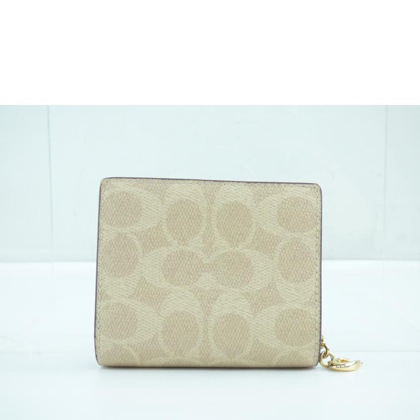 COACH ｺｰﾁ/シグネチャー／二つ折り財布／ベージュ/CW789//H24**/ABランク/64