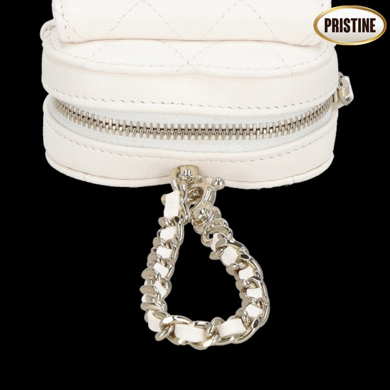 CHANEL シャネル/ラムスキンハートチャームコインケースホワイト/AP2783//CCX*****/SAランク/92