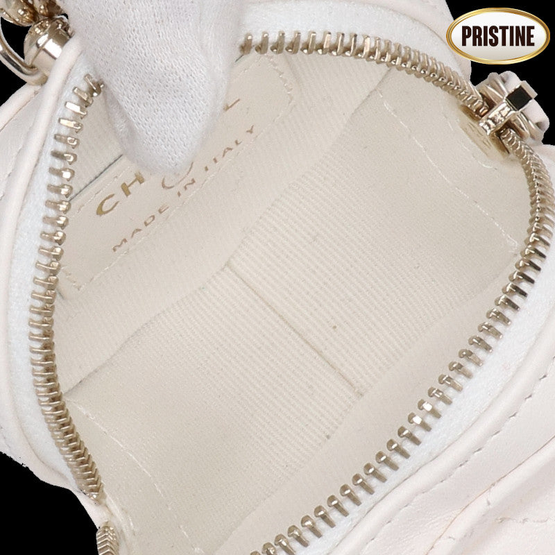 CHANEL シャネル/ラムスキンハートチャームコインケースホワイト/AP2783//CCX*****/SAランク/92