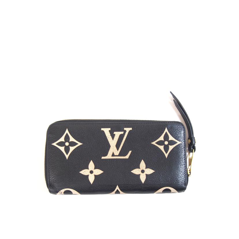 LOUIS　VUITTON ルイヴィトン/ジッピー・ウォレット　ブラック　ベージュ／　モノグラム・アンプラント/M80481//RFI*/BCランク/71