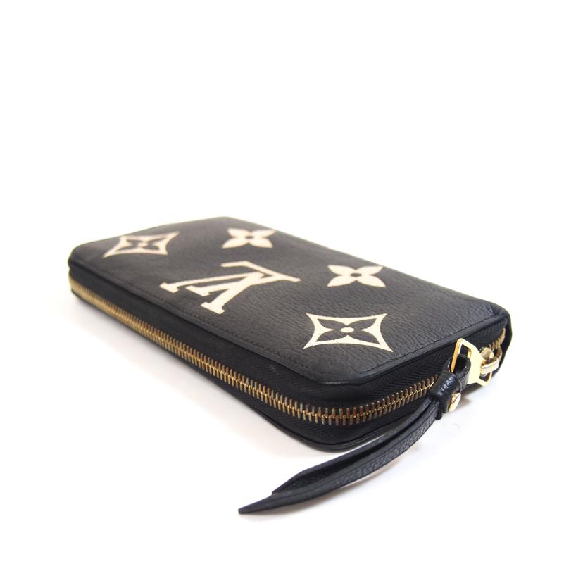 LOUIS　VUITTON ルイヴィトン/ジッピー・ウォレット　ブラック　ベージュ／　モノグラム・アンプラント/M80481//RFI*/BCランク/71