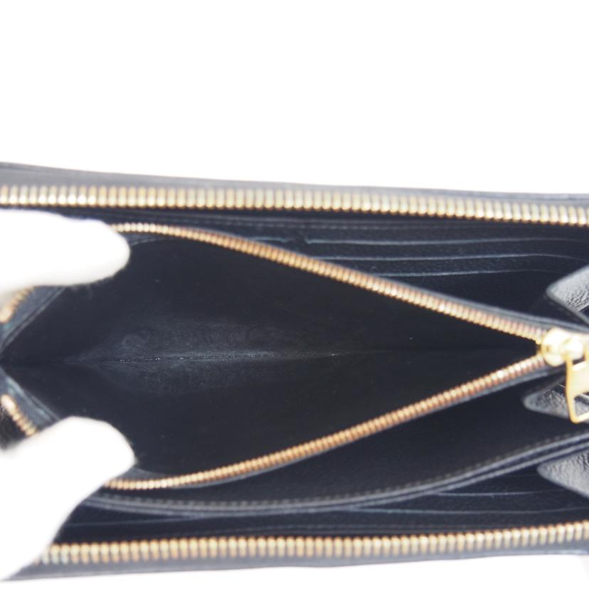 LOUIS　VUITTON ルイヴィトン/ジッピー・ウォレット　ブラック　ベージュ／　モノグラム・アンプラント/M80481//RFI*/BCランク/71