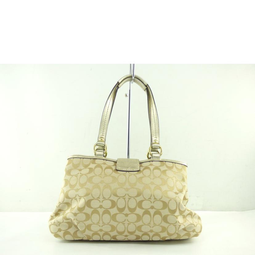 COACH コーチ/シグネチャー／トートバッグ／ベージュ／ゴールド/F18750//H11**/ABランク/64