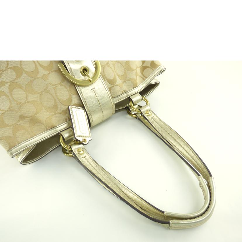 COACH コーチ/シグネチャー／トートバッグ／ベージュ／ゴールド/F18750//H11**/ABランク/64