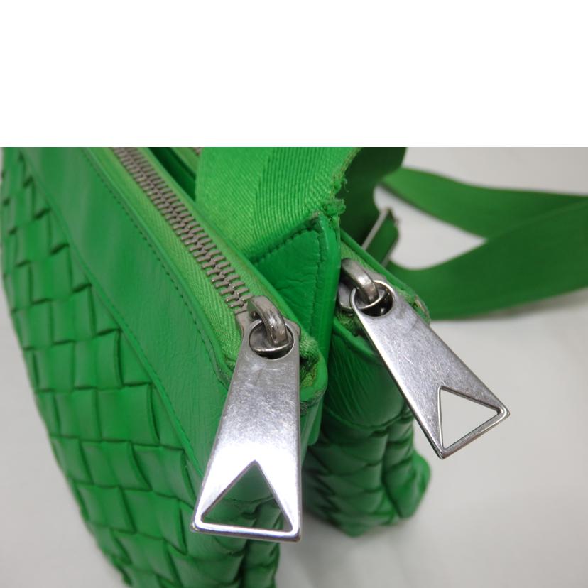 BOTTEGAVNETA ボッテガヴェネタ/イントレチャート／レザーワンショルダーバッグ／グリーン/9261181359276//ABランク/84