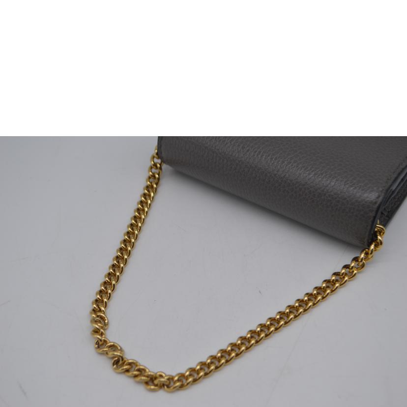 GUCCI グッチ/ズゥミコンパクトチェーンレザーウォレット/570660//206*/Bランク/89
