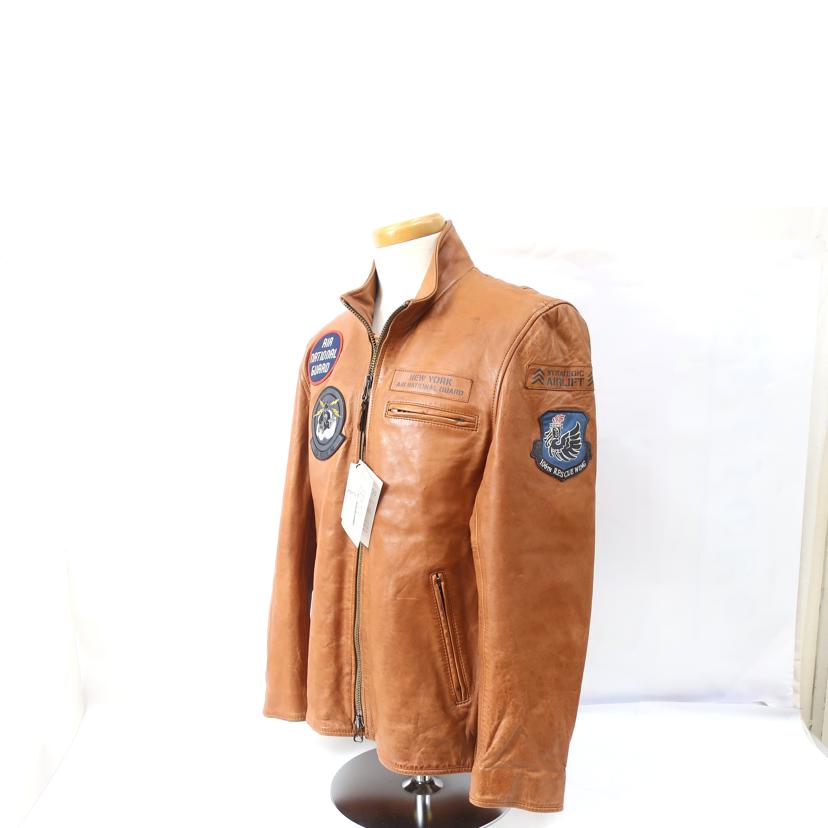 AVIREX アヴィレックス/レザージャケット　ライダース　羊革　2XL　ライトブラウン/783-3250085//Aランク/65