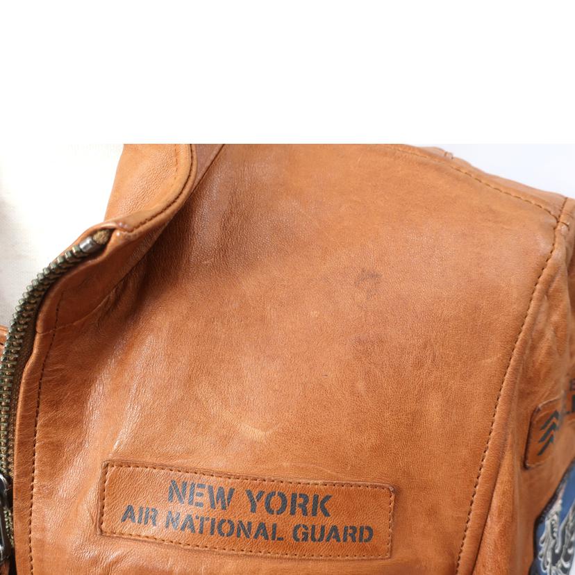 AVIREX アヴィレックス/レザージャケット　ライダース　羊革　2XL　ライトブラウン/783-3250085//Aランク/65