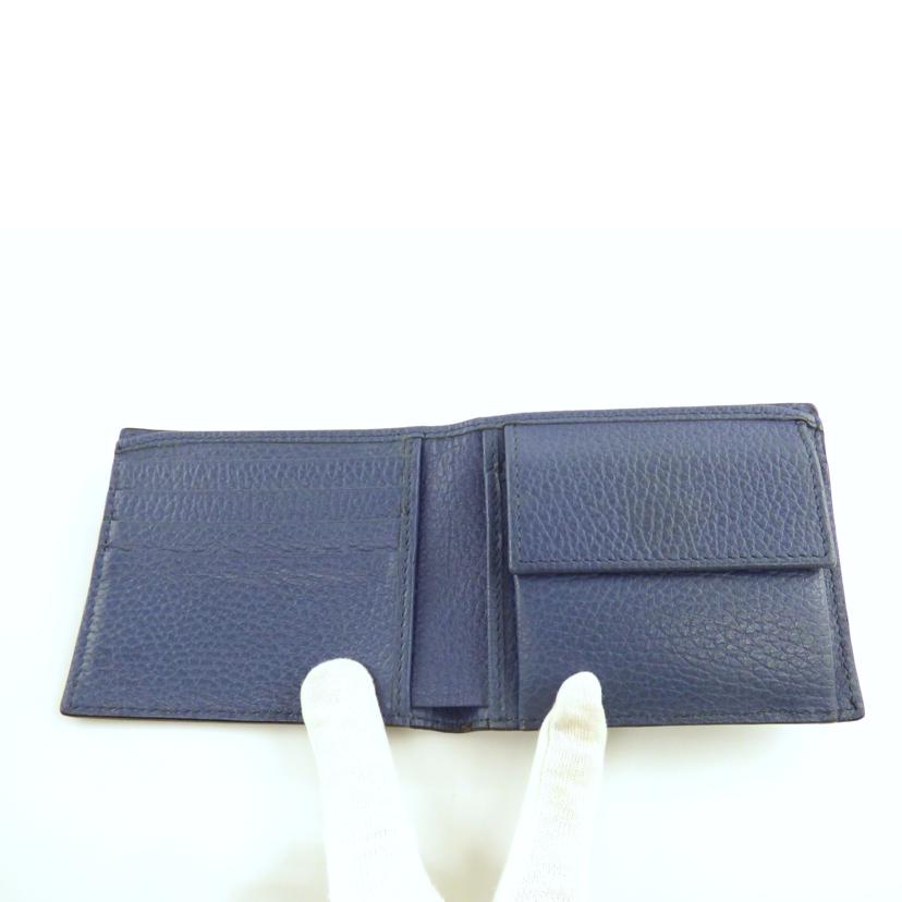 GUCCI グッチ/インターロッキング／二つ折り財布／ブラック／ブルー/510466//ABランク/64