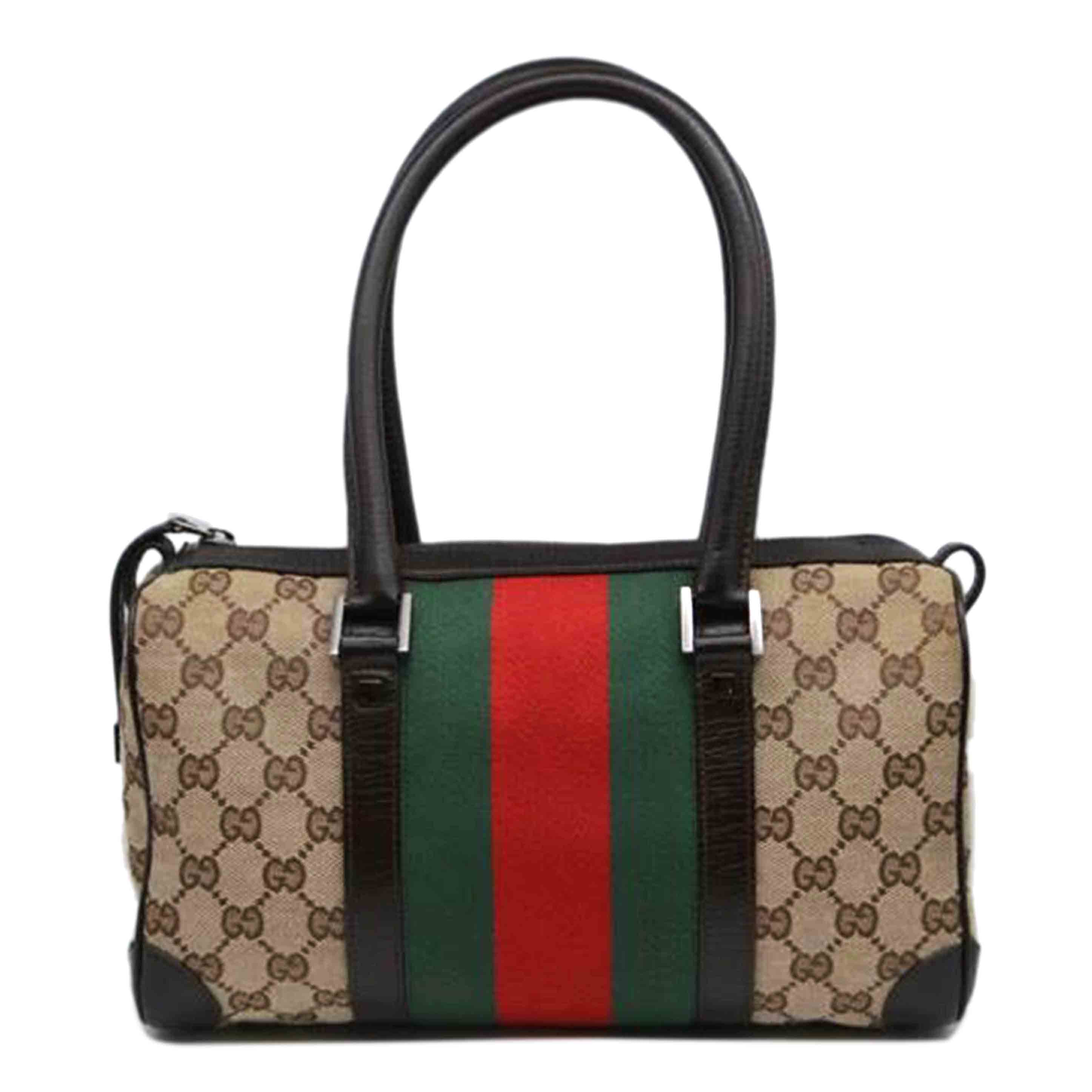 GUCCI グッチ/GGキャンバスシェリーラインレザーハンド/30458//213***/Aランク/89