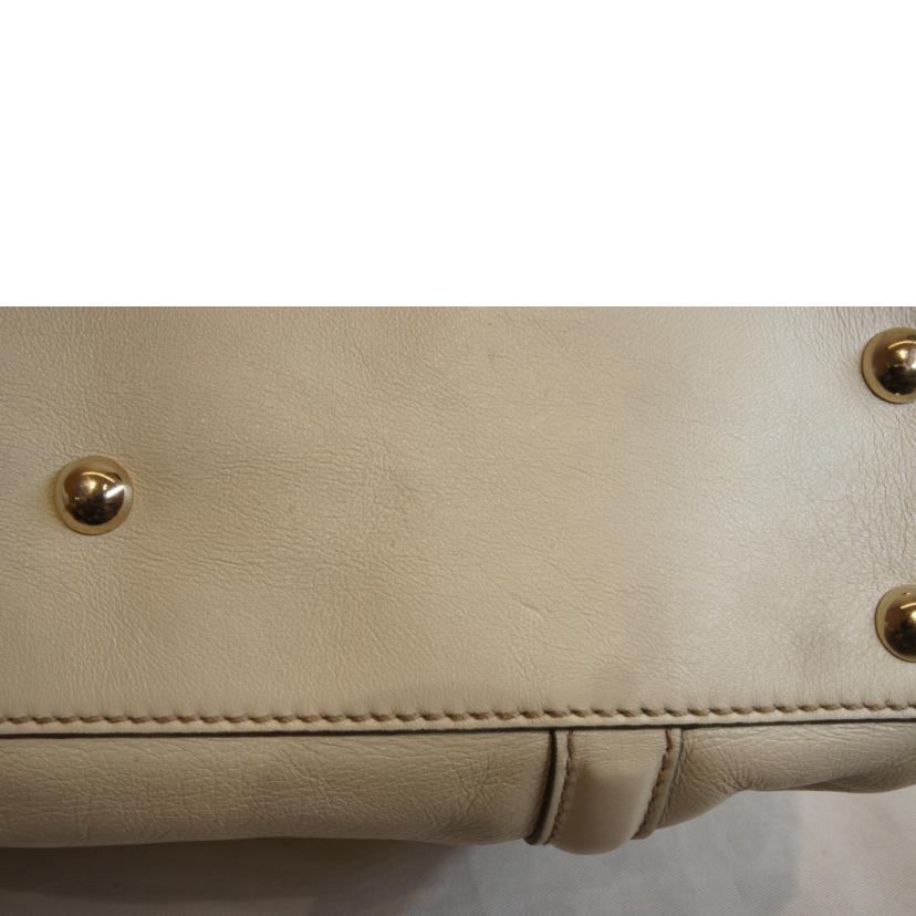 GUCCI グッチ/インターロッキングGレザーミニボストンホワイト/170009//001***/Aランク/92