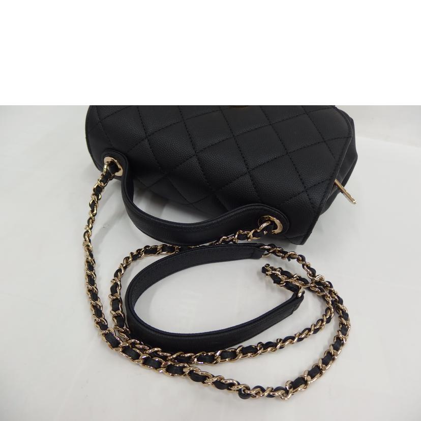 CHANEL ｼｬﾈﾙ/マトラッセ／アフィニティ／キャビアスキン／チェーンハンド／ブラック/A93749//280*****/Aランク/82
