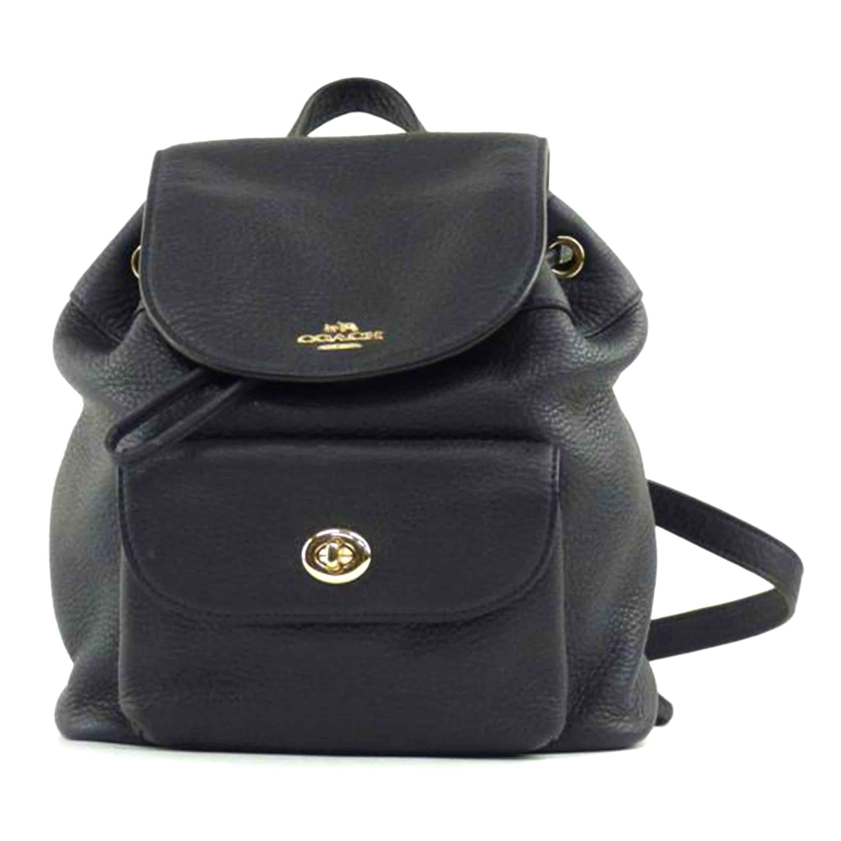 COACH ｺｰﾁ/リュックサック／ネイビー／カーフ/F37621//A16**/ABランク/64