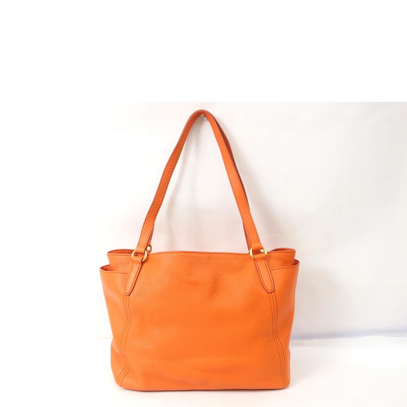 PRADA プラダ/レザー　トートバッグ　オレンジ/BR4970//Aランク/65