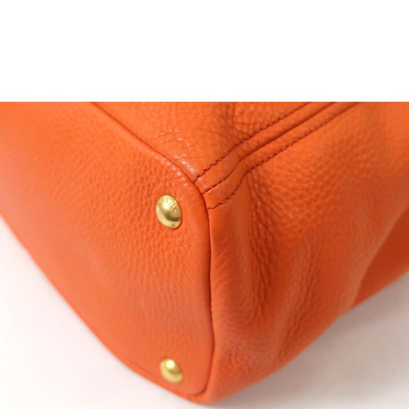 PRADA プラダ/レザー　トートバッグ　オレンジ/BR4970//Aランク/65