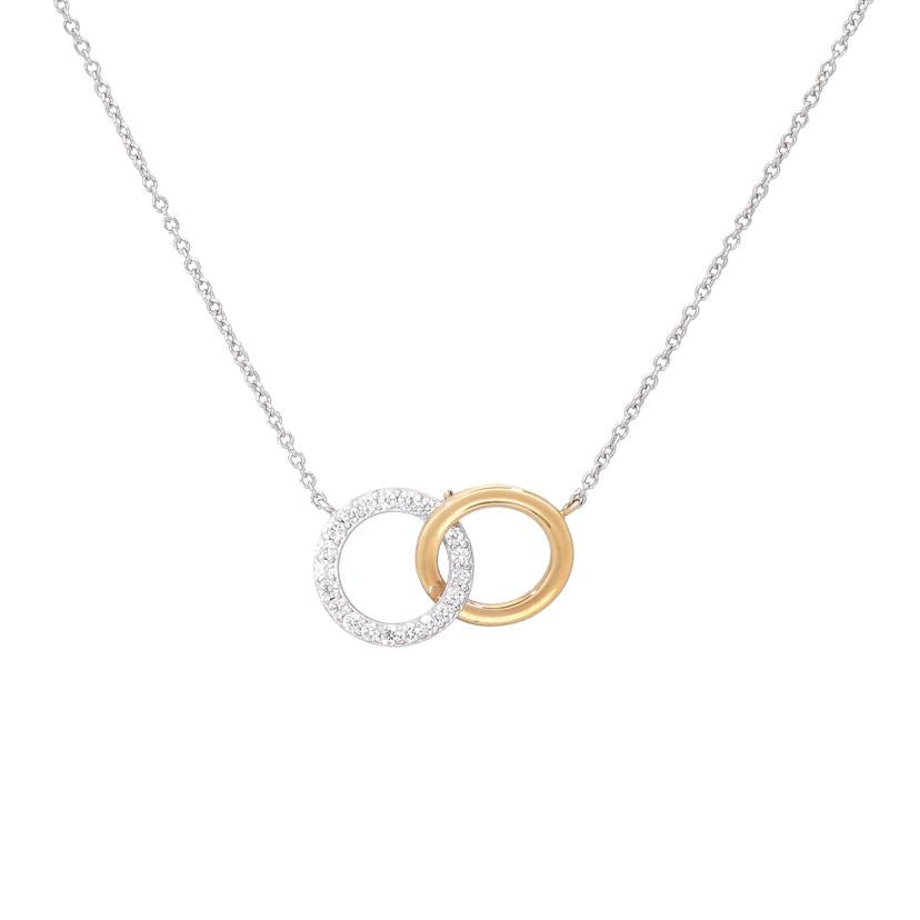 TIFFANY＆Co． ティファニー/AU750インターロッキングサークルダイヤネックレス//Aランク/18