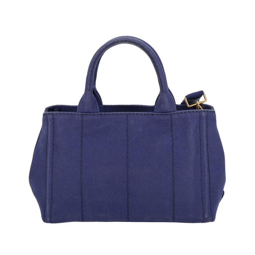 PRADA プラダ/ミニカナパ／2WAYショルダーバッグ／ネイビー/1BG439//158/Aランク/18