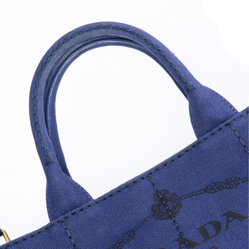 PRADA プラダ/ミニカナパ／2WAYショルダーバッグ／ネイビー/1BG439//158/Aランク/18
